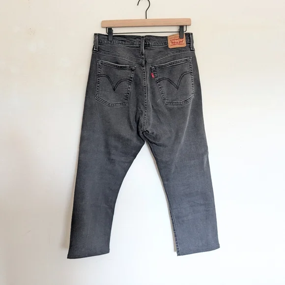 Levi's Wedgie Straight In Well Worn Black Size 31 - Picture 2 of 7